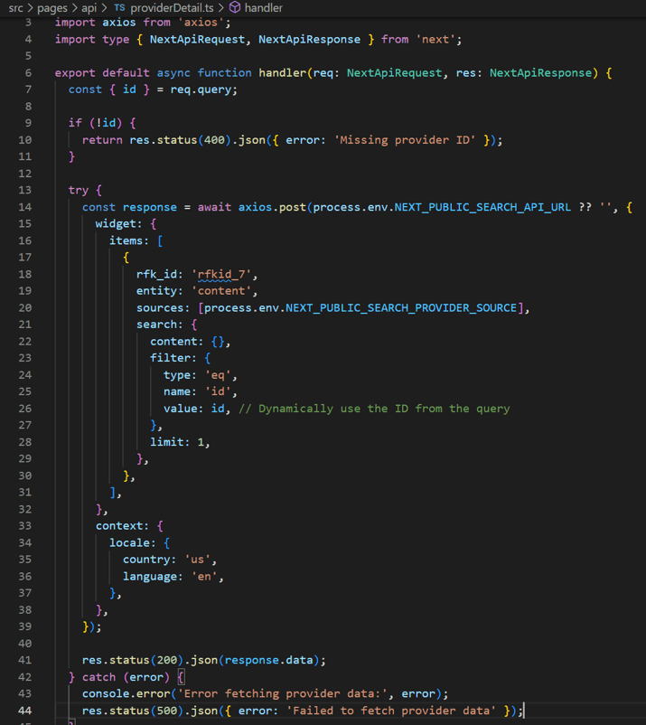 Sitecore Search API Call